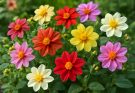 Kerti dália dekoratív fajták (Dahlia ‘Happy Single Mix’)