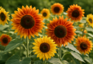 Kerti napraforgó narancs-sárga keverék (Helianthus annuus ‘Autumn Beauty Mix’)