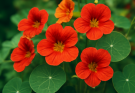 Kerti sarkantyúka piros-narancs keverék (Tropaeolum majus ‘Empress of India’)